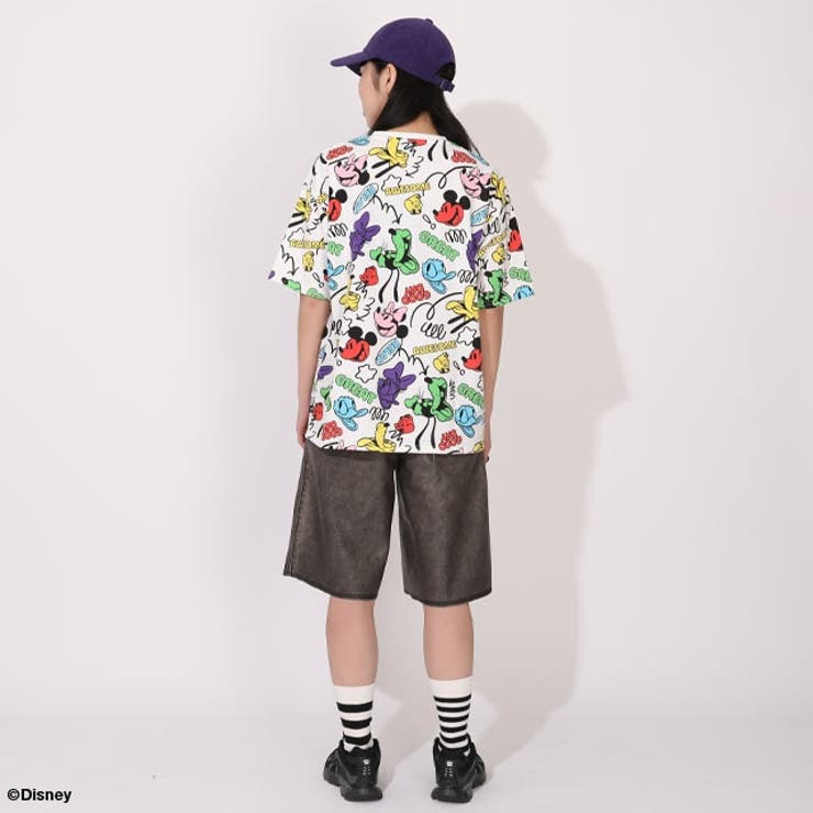 親子お揃い ディズニー カラフル総柄Tシャツ 1333A | BABYDOLL | 詳細画像3 