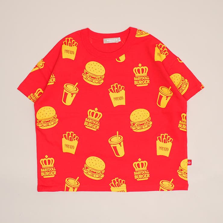 レッド | WEB限定 総柄Tシャツ 1355K | BABYDOLL