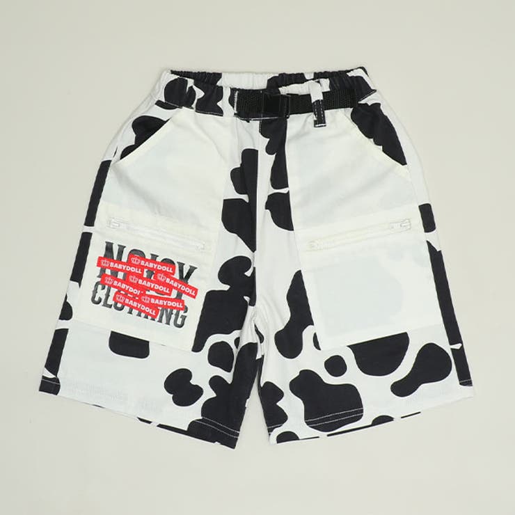 ウシ柄 | ツイルバギーハーフパンツ 1380K | BABYDOLL