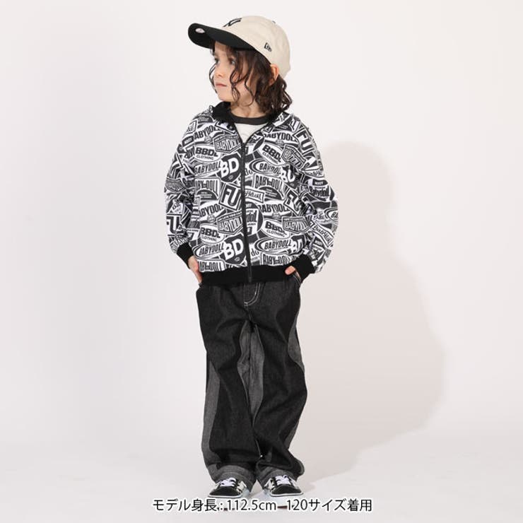 ステッカー総柄ジップパーカー 1386K | BABYDOLL | 詳細画像2 