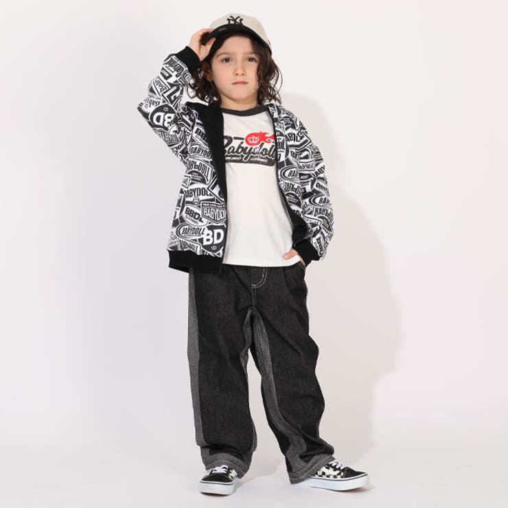 ステッカー総柄ジップパーカー 1386K | BABYDOLL | 詳細画像4 