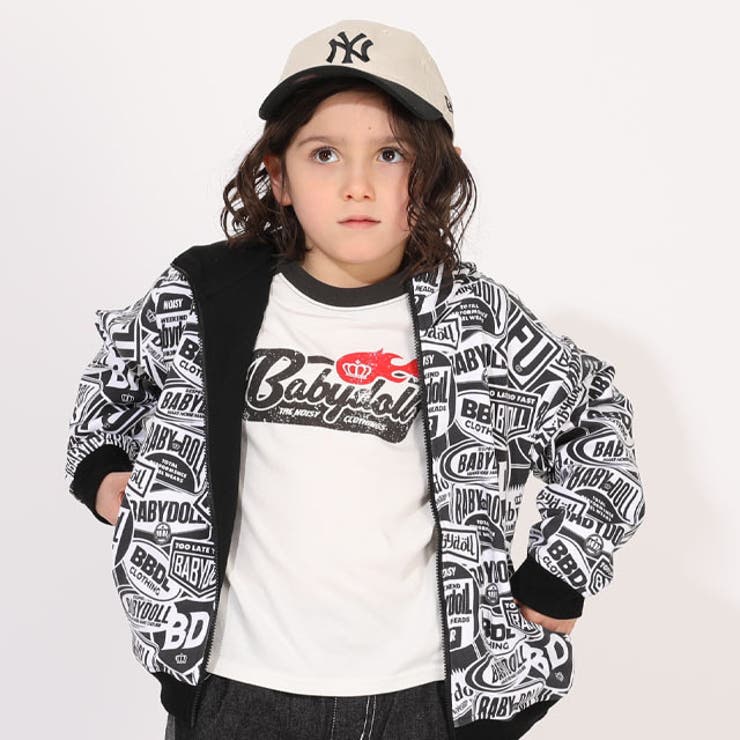 ステッカー総柄ジップパーカー 1386K | BABYDOLL | 詳細画像5 