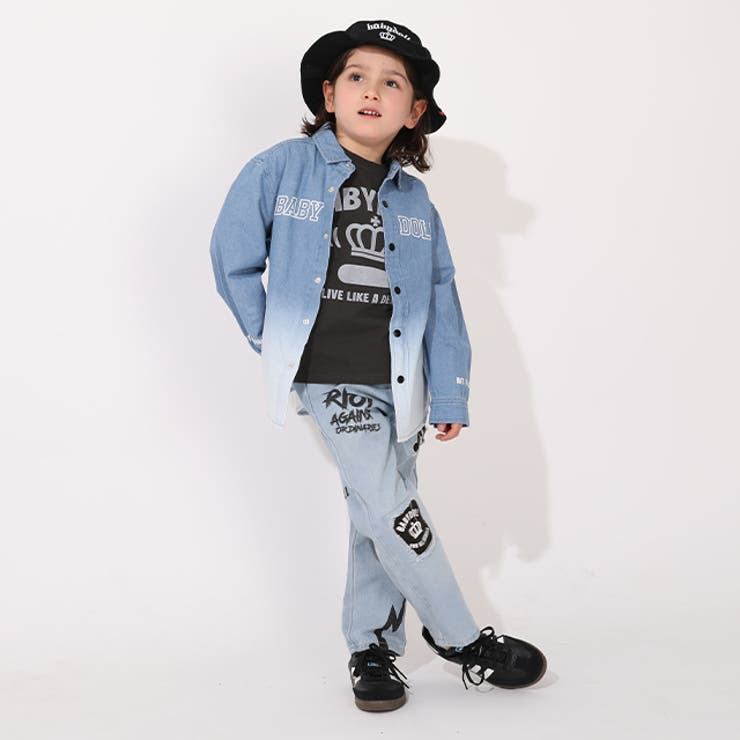 親子お揃い グラデーションダンガリーシャツ 1387K | BABYDOLL | 詳細画像4 