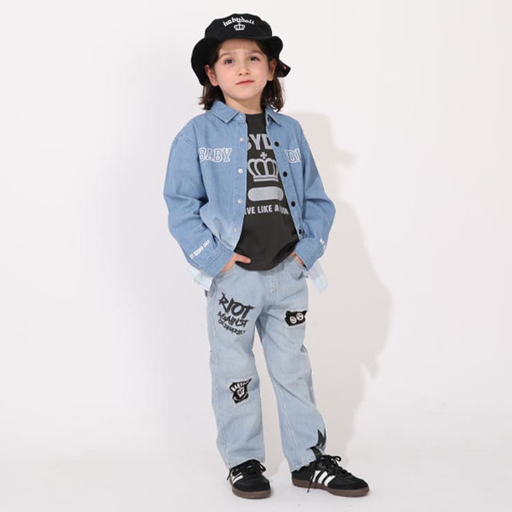 親子お揃い 抜染カレッジロンT 1391K | BABYDOLL | 詳細画像6 