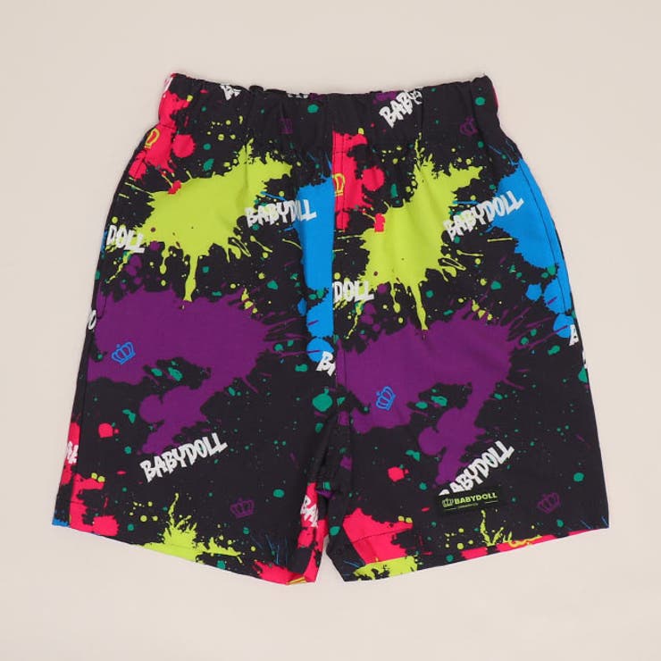 ペイント柄 | 水陸両用総柄ハーフパンツ 1395K | BABYDOLL