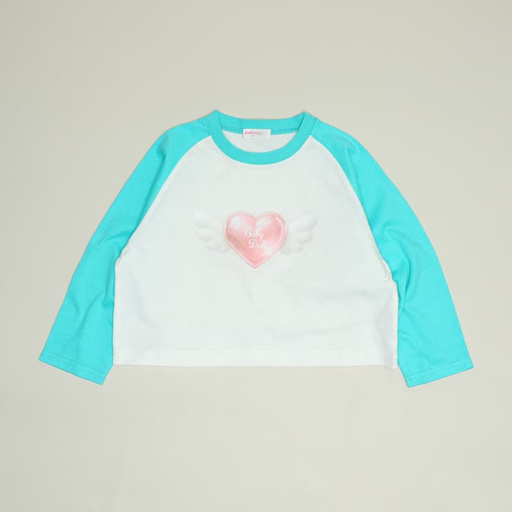 エバーグリーン | ぷっくりプリントラグランロンT 1418K | BABYDOLL