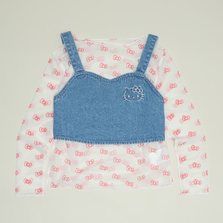 ハローキティ | サンリオ ビスチェ付シースルーロンT 1431K | BABYDOLL