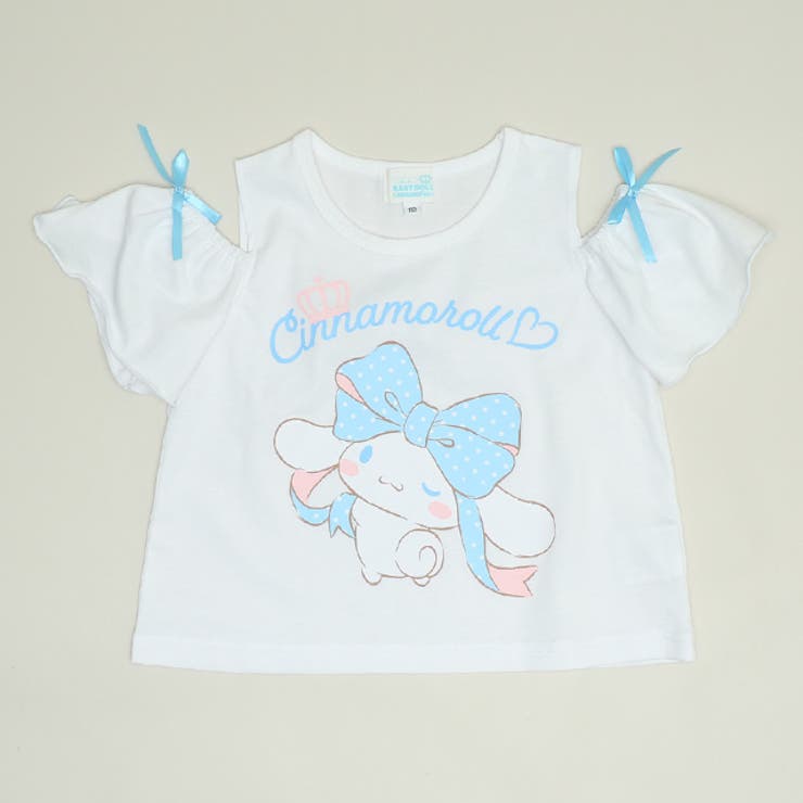 シナモロール | サンリオ 肩開きリボンTシャツ 1434K | BABYDOLL