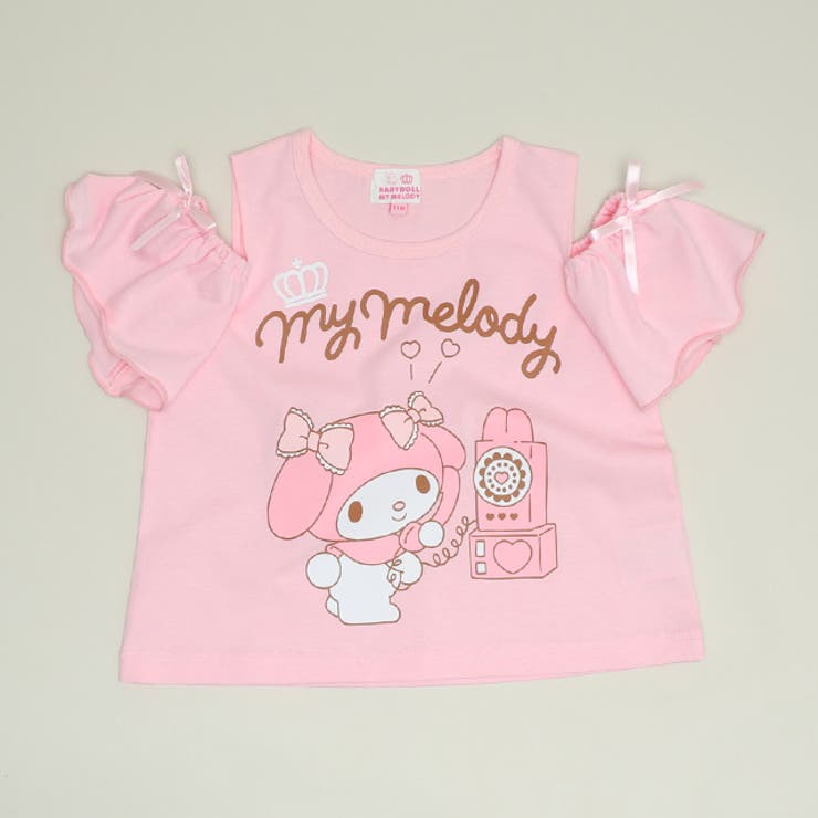 マイメロディ | サンリオ 肩開きリボンTシャツ 1434K | BABYDOLL