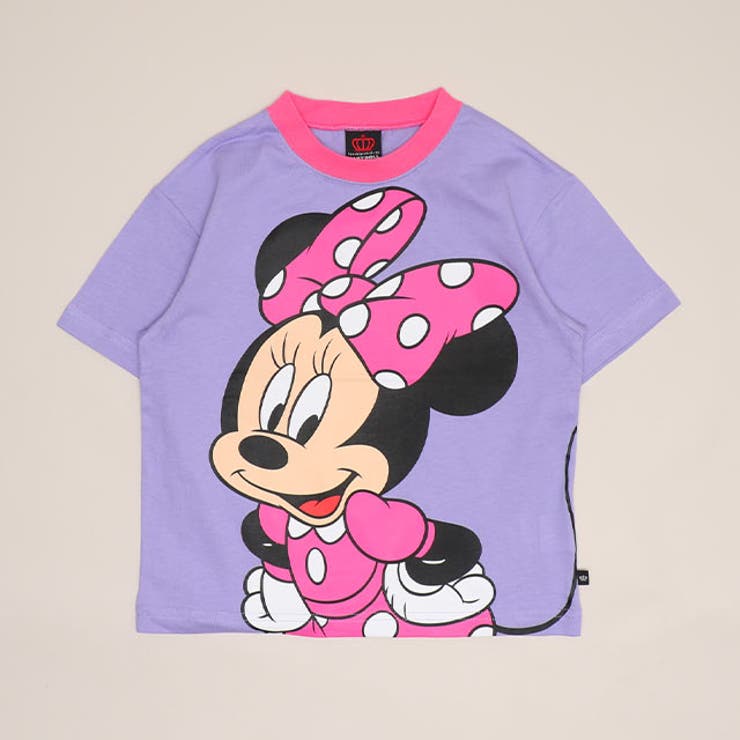ミニー | 親子お揃い ディズニー BIGフェイスTシャツ 1483K | BABYDOLL