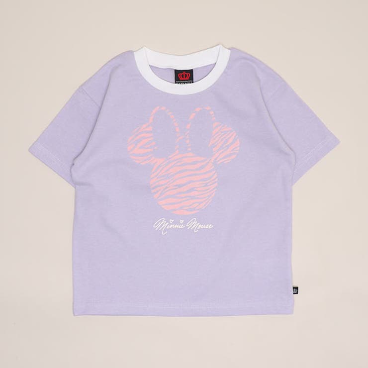 ミニー | 親子お揃い ディズニー アニマル柄フロッキーTシャツ 1486K | BABYDOLL