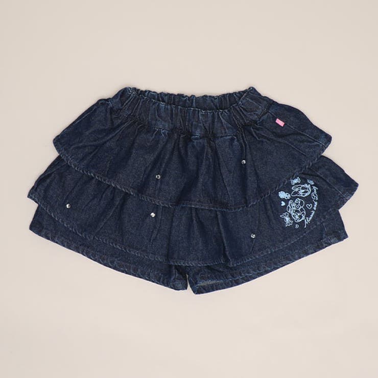 インディゴブルー | ディズニー ティアードデニムスカッツ 1487K | BABYDOLL