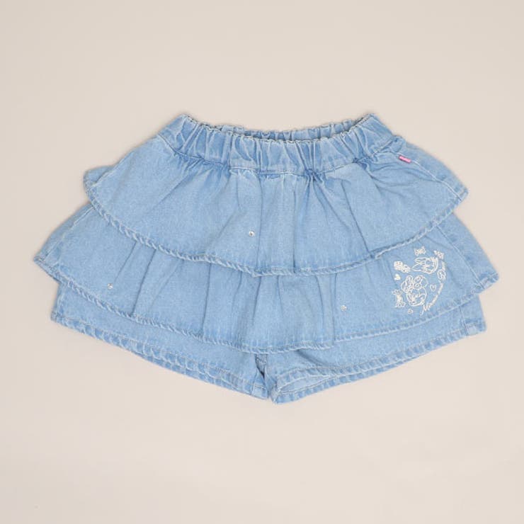 ライトブルー | ディズニー ティアードデニムスカッツ 1487K | BABYDOLL