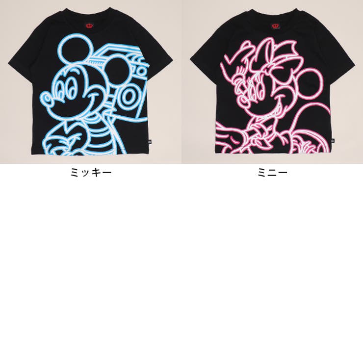 親子お揃い ディズニー ネオン蓄光Tシャツ 1488K | BABYDOLL | 詳細画像15 