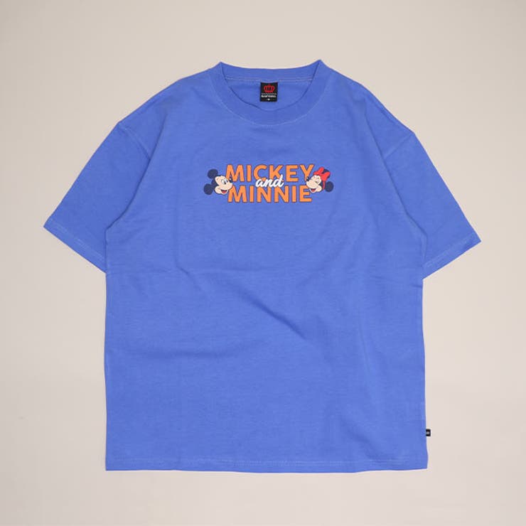 ミッキー＆ミニー/ブルー | 親子お揃い ディズニー バックキャラクターTシャツ 1489A | BABYDOLL