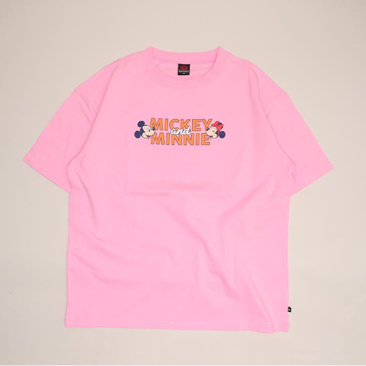 ミッキー＆ミニー/ピンク | 親子お揃い ディズニー バックキャラクターTシャツ 1489A | BABYDOLL