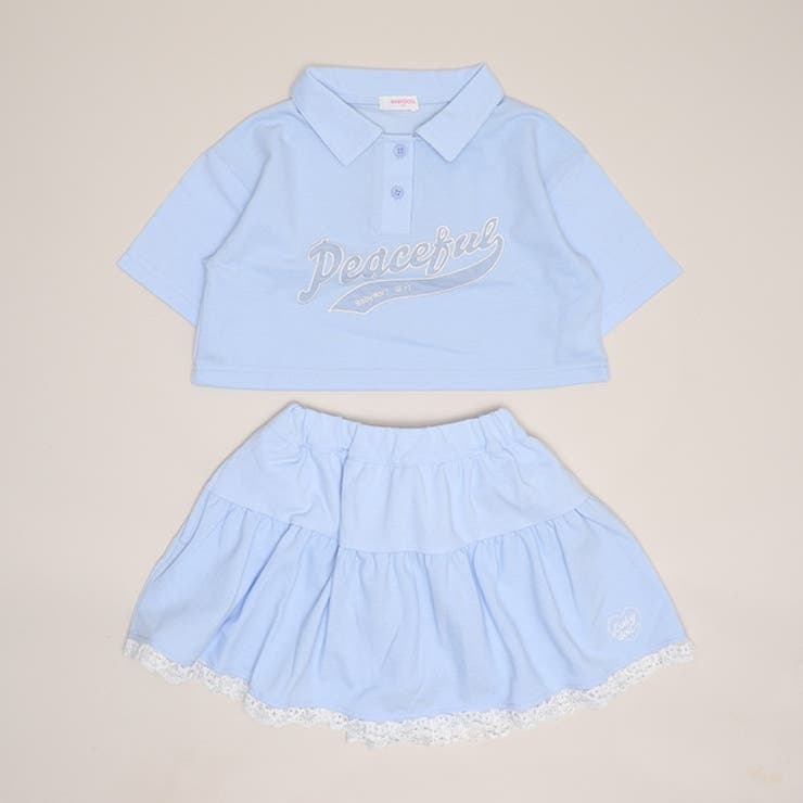 ライトブルー | ポロ×チュールスカートセットアップ 1529K | BABYDOLL
