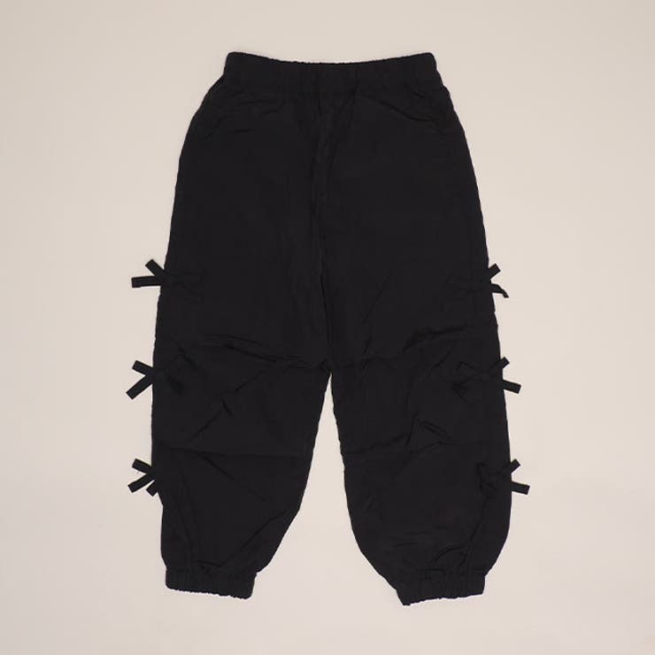 ブラック | サイドリボンカーゴロングパンツ 1541K | BABYDOLL