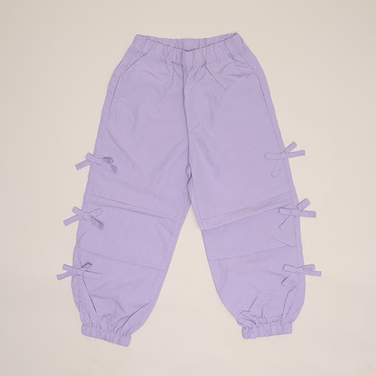 パープル | サイドリボンカーゴロングパンツ 1541K | BABYDOLL