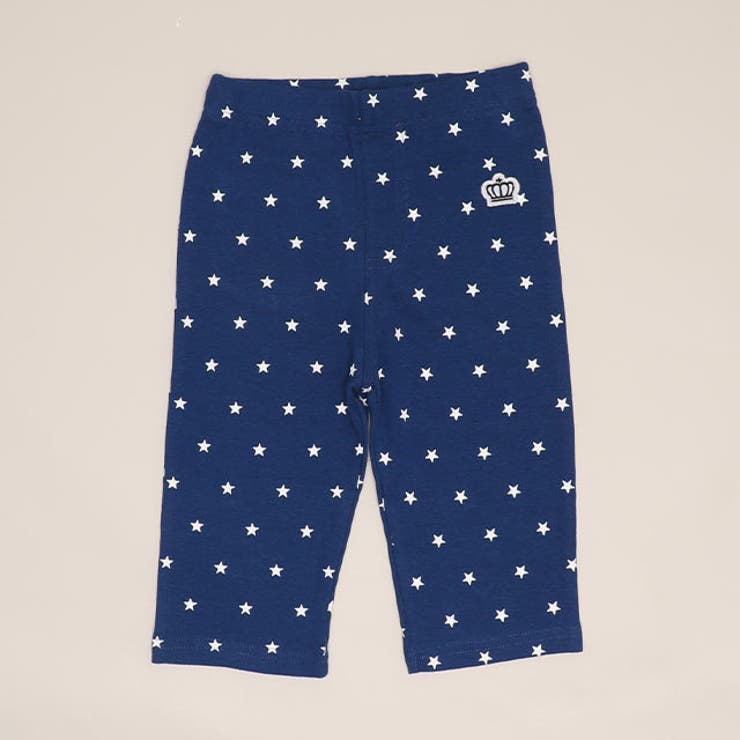 星柄ネイビー | ウルトラストレッチ6分丈パンツ 総柄 1553K | BABYDOLL