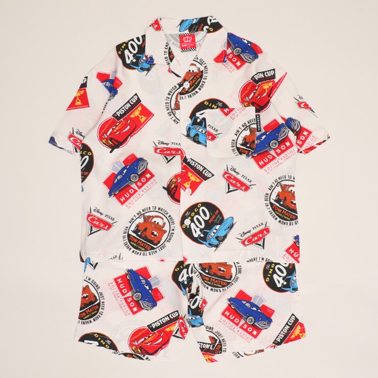 オフホワイト | ディズニー カーズ 総柄シャツセットアップ 1579K | BABYDOLL