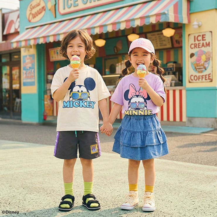 親子お揃い ディズニー リゾート柄レンチキュラーTシャツ 1587K | BABYDOLL | 詳細画像18 