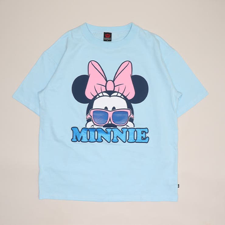 ミニー/ライトブルー | 親子お揃い ディズニー リゾート柄レンチキュラーTシャツ 1587A | BABYDOLL