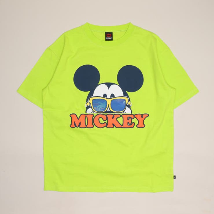 ミッキー/イエローグリーン | 親子お揃い ディズニー リゾート柄レンチキュラーTシャツ 1587A | BABYDOLL
