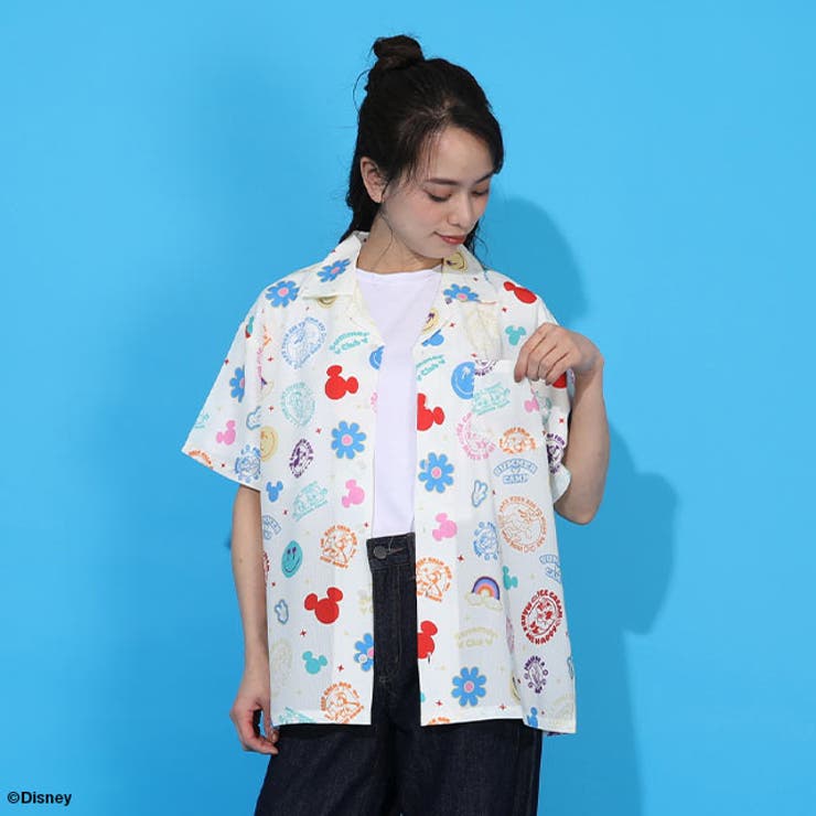 親子お揃い ディズニー リゾート総柄シャツ 1600A （ボトムス別売） | BABYDOLL | 詳細画像6 