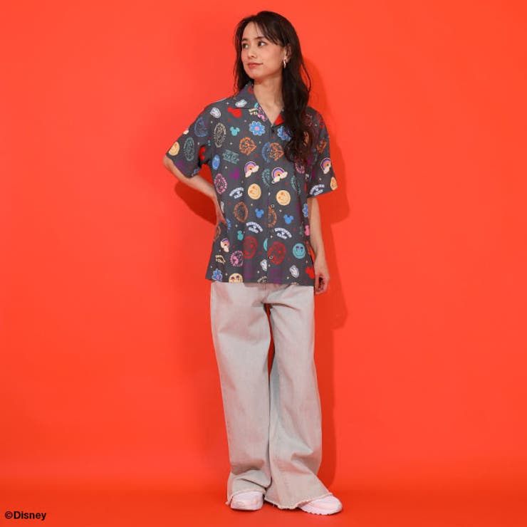 親子お揃い ディズニー リゾート総柄シャツ 1600A （ボトムス別売） | BABYDOLL | 詳細画像9 