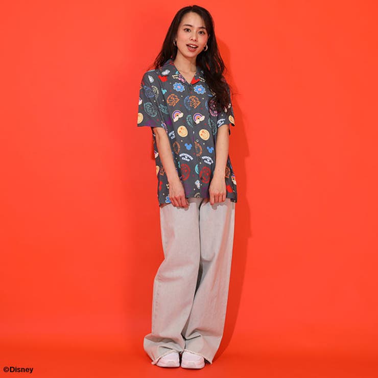 親子お揃い ディズニー リゾート総柄シャツ 1600A （ボトムス別売） | BABYDOLL | 詳細画像11 
