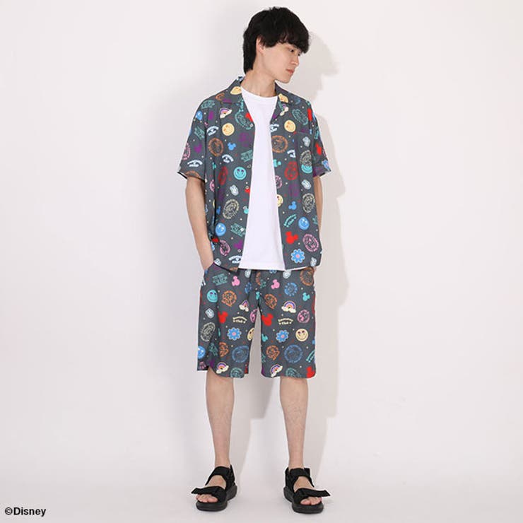 親子お揃い ディズニー リゾート総柄シャツ 1600A （ボトムス別売） | BABYDOLL | 詳細画像16 