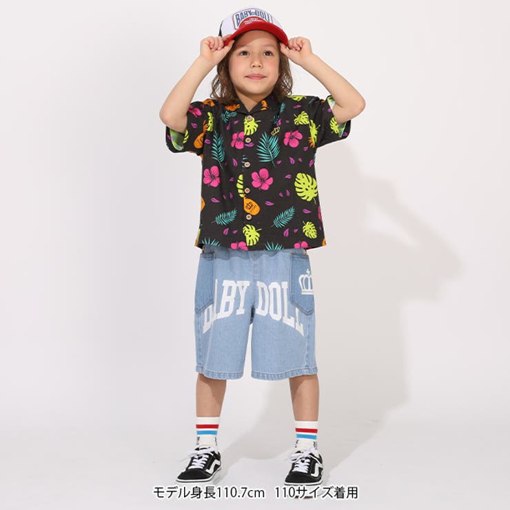 親子お揃い リゾート総柄半袖シャツ 1609K | BABYDOLL | 詳細画像2 