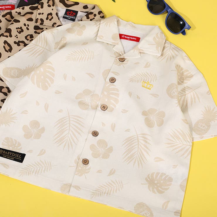 親子お揃い リゾート総柄半袖シャツ 1609K | BABYDOLL | 詳細画像15 