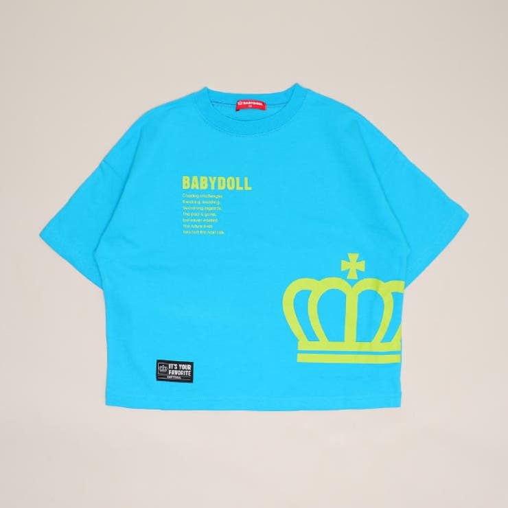 ターコイズ | 親子お揃い ネオンバックロゴTシャツ 1619K | BABYDOLL