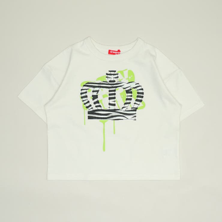 オフホワイト | アニマルクラウン五分袖Tシャツ 1621K | BABYDOLL