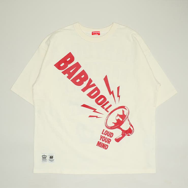 オフホワイト | 親子お揃い メガホンTシャツ 1623A | BABYDOLL