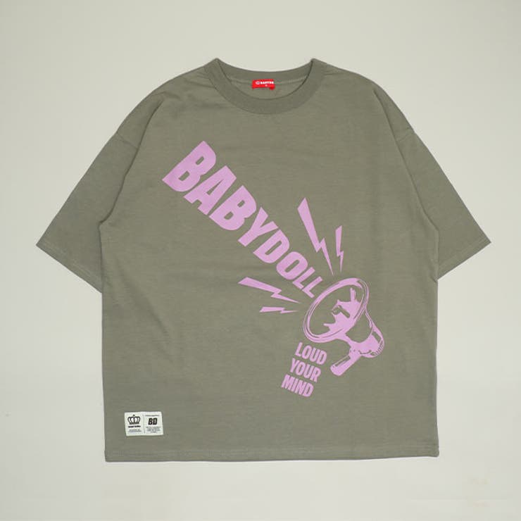 カーキ | 親子お揃い メガホンTシャツ 1623A | BABYDOLL