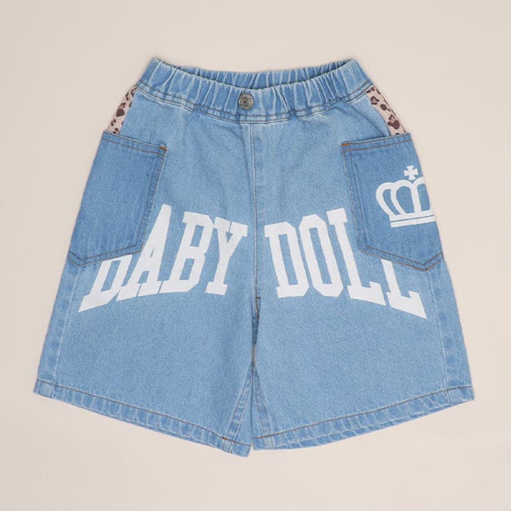 ライトブルー | アーチロゴデニムハーフパンツ 1631K | BABYDOLL
