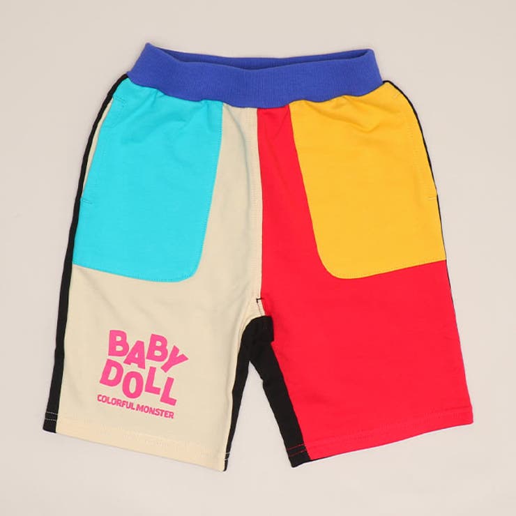 レッド×クリーム | クレイジースウェットハーフパンツ 1634K (トップス別売り) | BABYDOLL