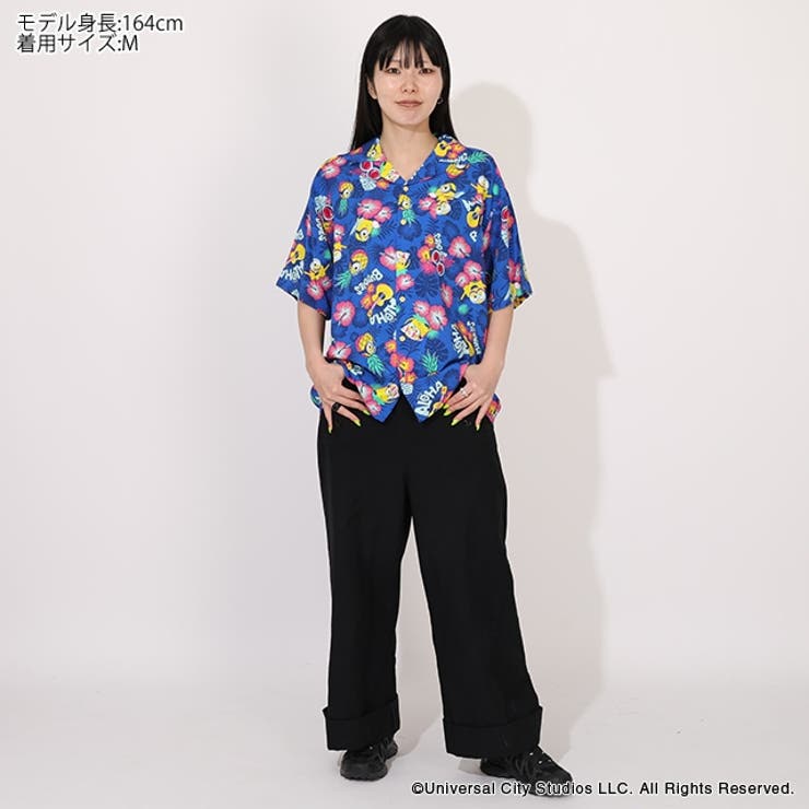 親子お揃い ミニオン 総柄シャツ 1757A | BABYDOLL | 詳細画像2 