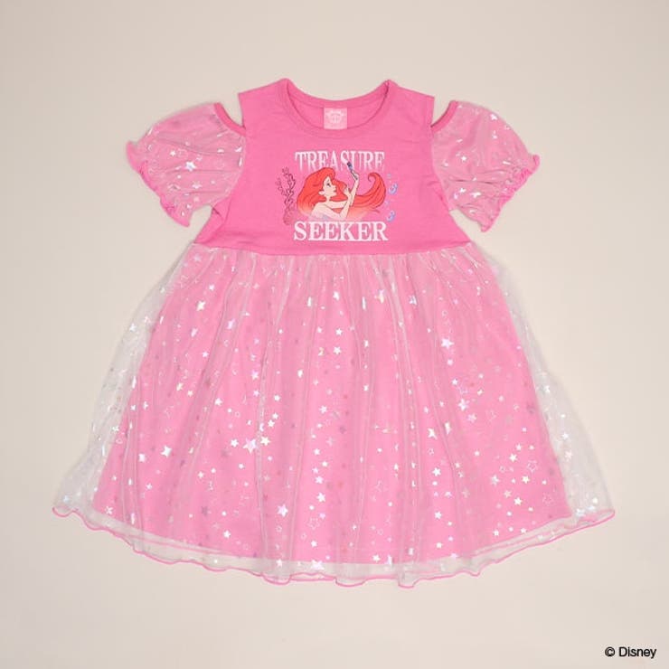 アリエル | ディズニー プリンセス / オーロラ箔チュールワンピース 1889K | BABYDOLL