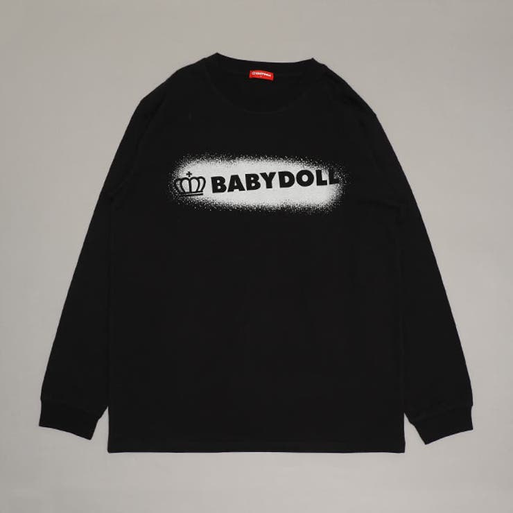 ブラック | 親子お揃い スプレーロゴロンT 1917A | BABYDOLL
