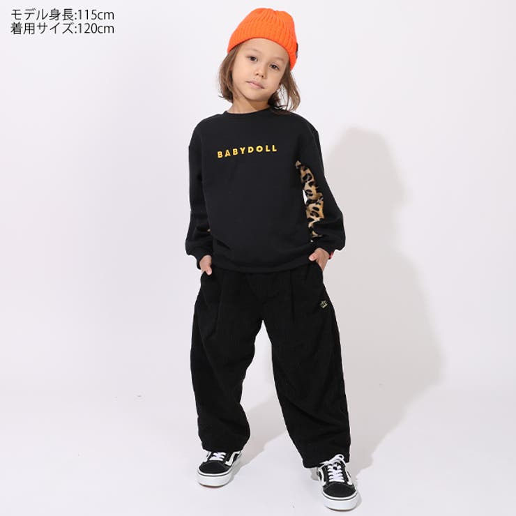 親子お揃い ヒョウ柄スリーブトレーナー 1938K | BABYDOLL | 詳細画像2 