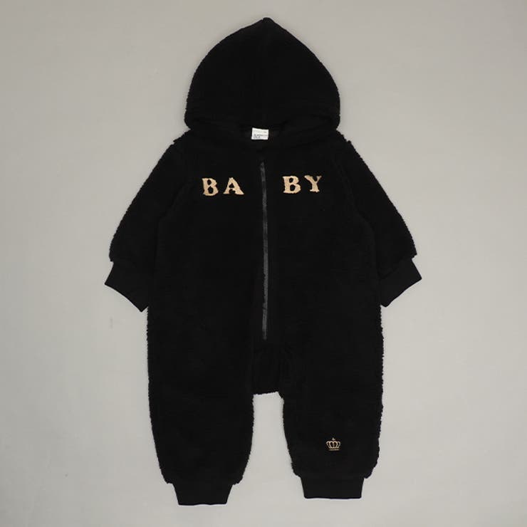 ブラック | もこもこボアロンパース 2240B | BABYDOLL
