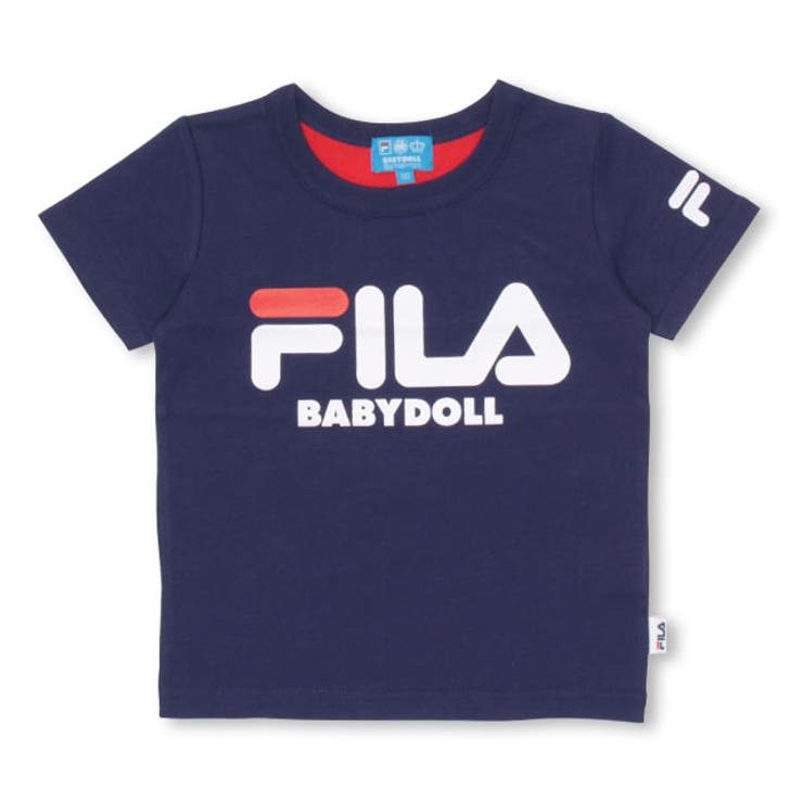 No.1125 FILA ネイビー 惜しく ストライプ Tシャツ