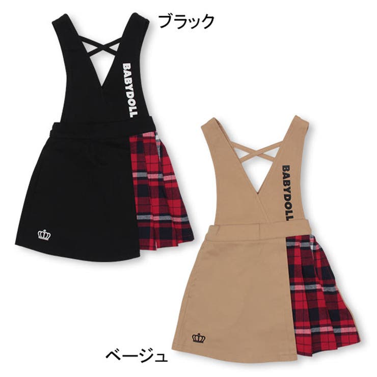 チェック 切替 ジャンパースカート 品番 Bydk0003693 Babydoll ベビードール のキッズファッション通販 Shoplist ショップリスト
