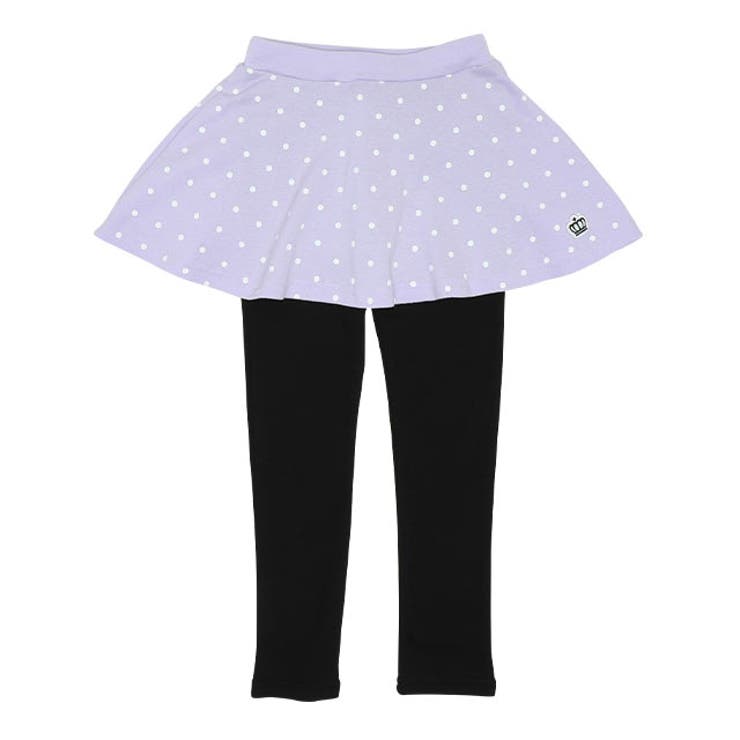 13ドット/ラベンダー | スカート付きウルトラストレッチパンツ 10分丈スカッツ 6327K | BABYDOLL