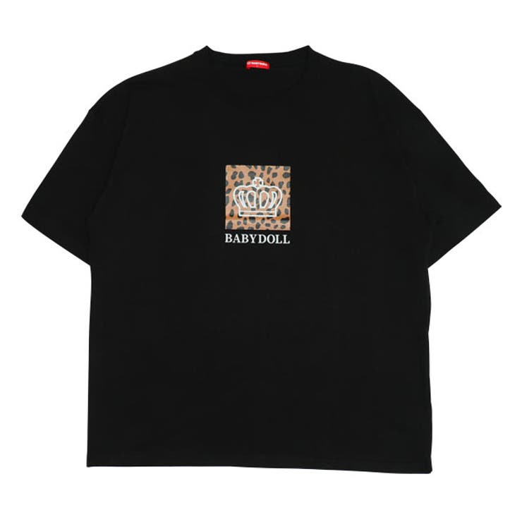 ブラック | 親子お揃い ヒョウ柄Tシャツ 0587A | BABYDOLL