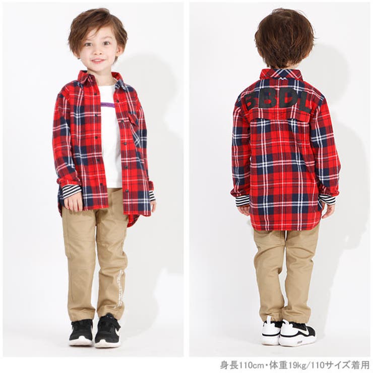 BBDL バックロゴチェック シャツ[品番：BYDK0003532]｜BABYDOLL（ベビードール ）のキッズファッション通販｜SHOPLIST（ショップリスト）